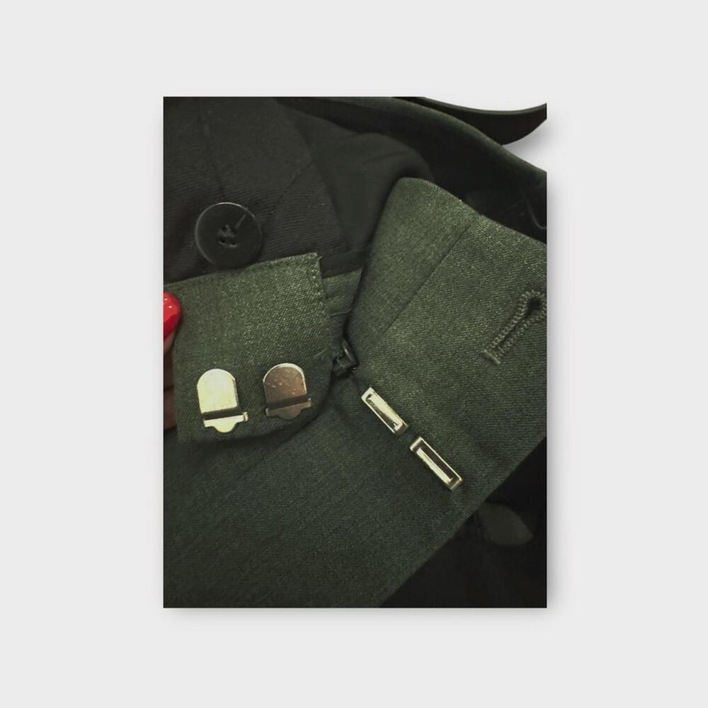 Theory Treeca 2 Cropped Wool Slim Pants – Hunter Green Melange (Size 4) - Picture 6 of 7